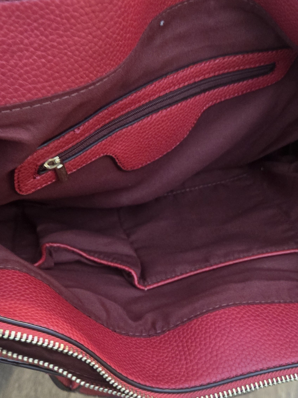 Michael Kors Red Leather Satchel - Picture 4 of 4